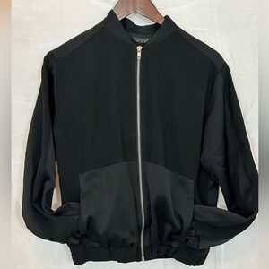 Topshop Women’s Sleek Black Bomber Jacket